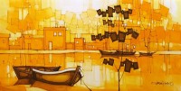 Salman Farooqi, 24 x 48 Inch, Acrylic on Canvas, Cityscape Painting, AC-SF-462